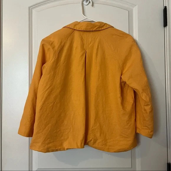Linen Blend Jacket - Orange - Picture 5 of 6